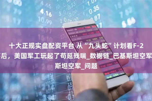 十大正规实盘配资平台 从“九头蛇”计划看F-22的落后，美国军工玩起了苟延残喘_数据链_巴基斯坦空军_问题