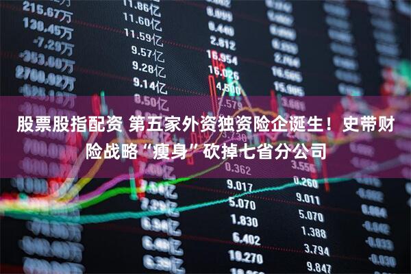 股票股指配资 第五家外资独资险企诞生！史带财险战略“瘦身”砍掉七省分公司